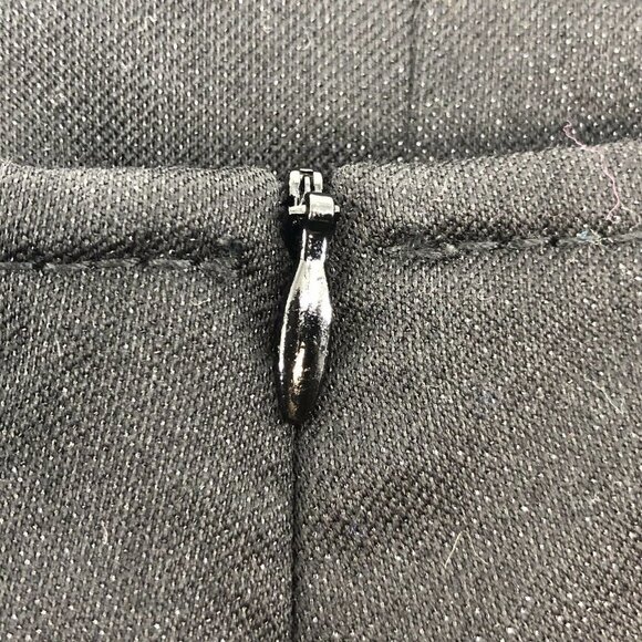 Valentino Roma Women's Size 42/6 Black Wool Blend Peplum Swing Skirt Metallic - Picture 6 of 10